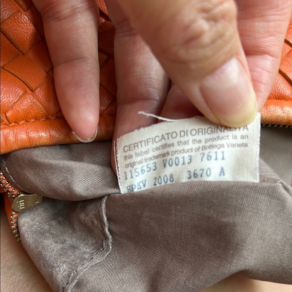 Bottega Veneta Intrecciato Orange Woven Hobo Bag - Picture 7 of 10